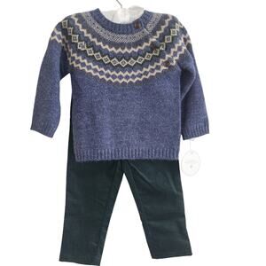 12M New Edgehill Collection sweater and corduroy set